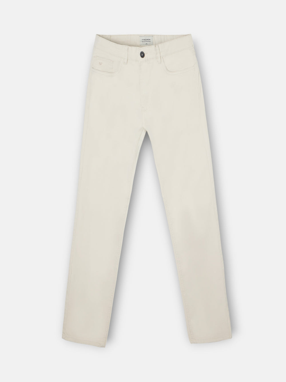 Calças desportivas cinco bolsos casuais em pedra