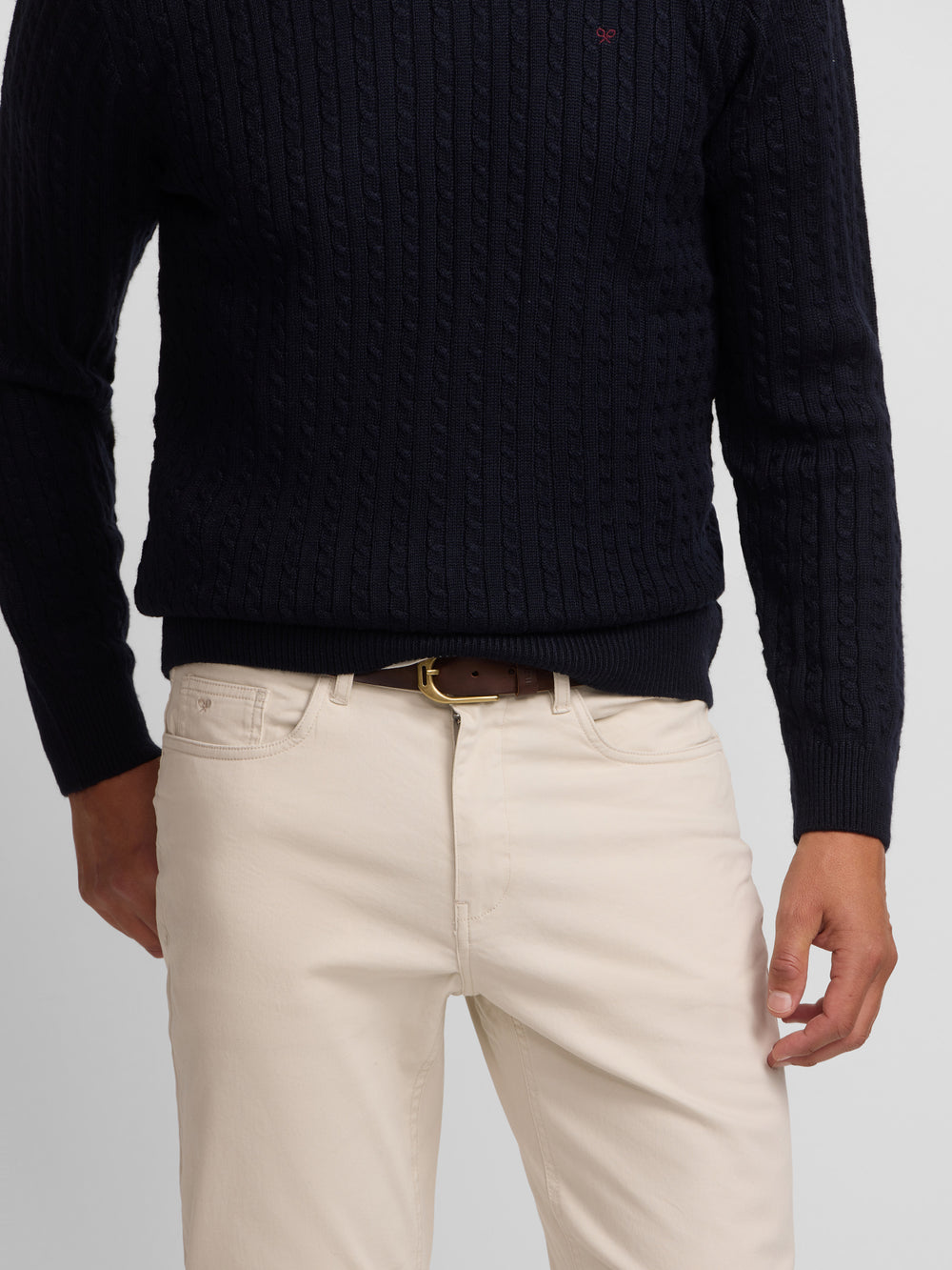 Pantalon sport cinco bolsillos casual beige