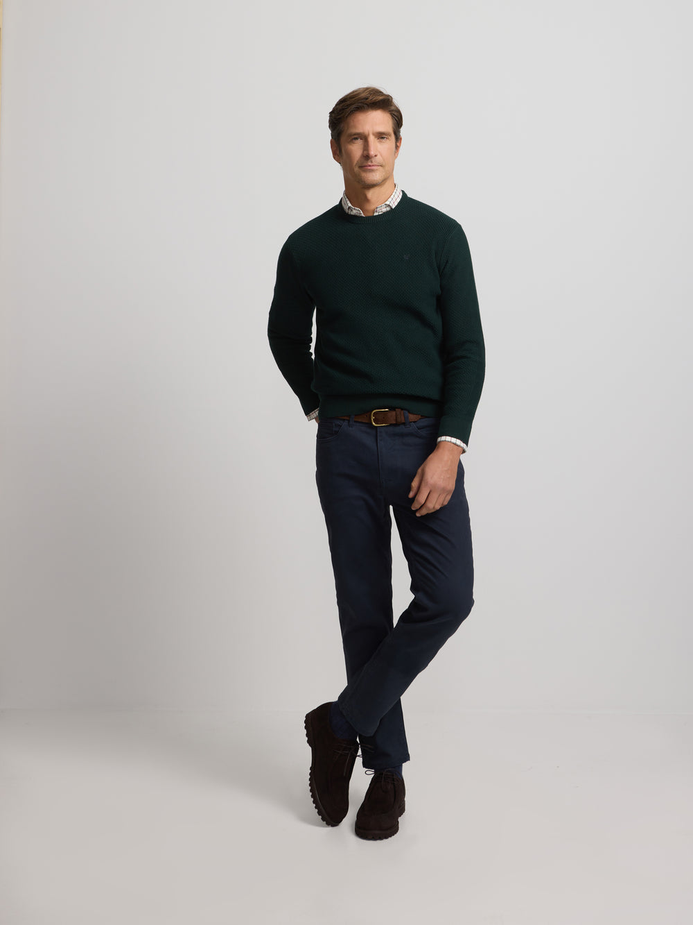 Pantalon de sport décontracté à cinq poches bleu marine