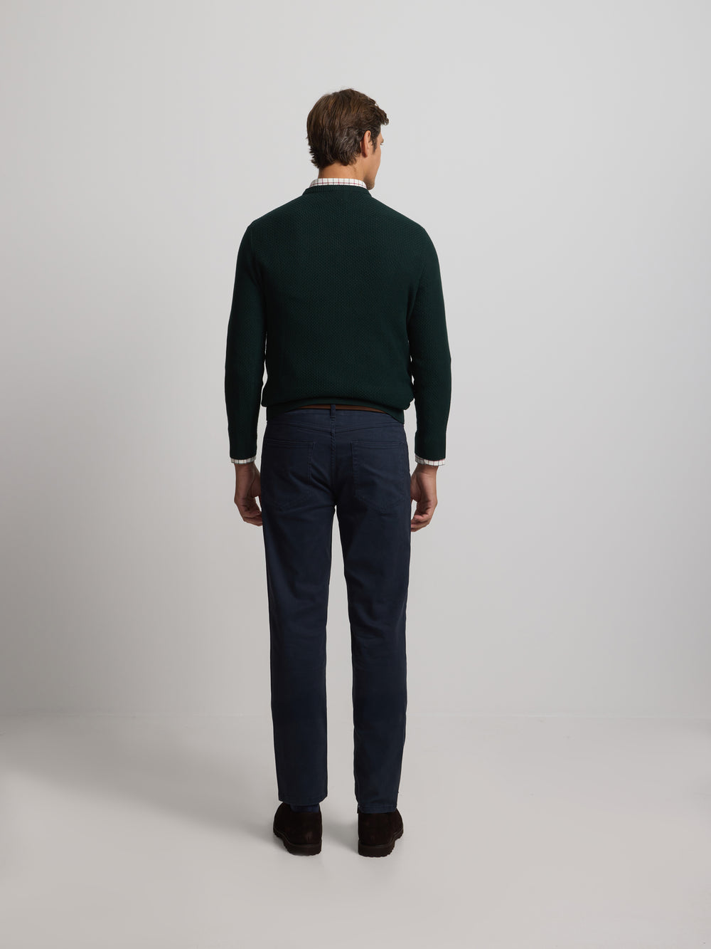 Pantalon de sport décontracté à cinq poches bleu marine