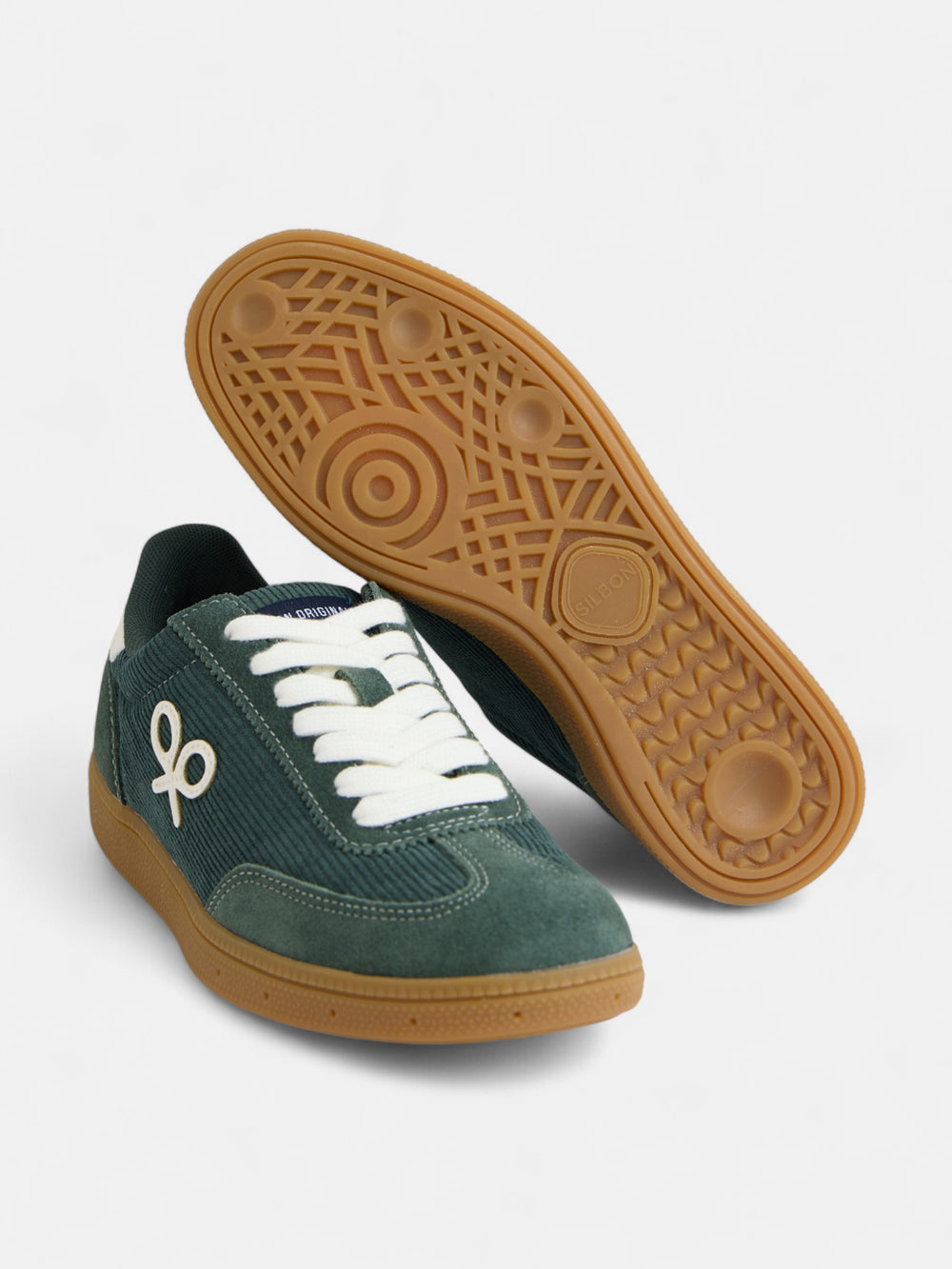 Zapatilla casual pana verde