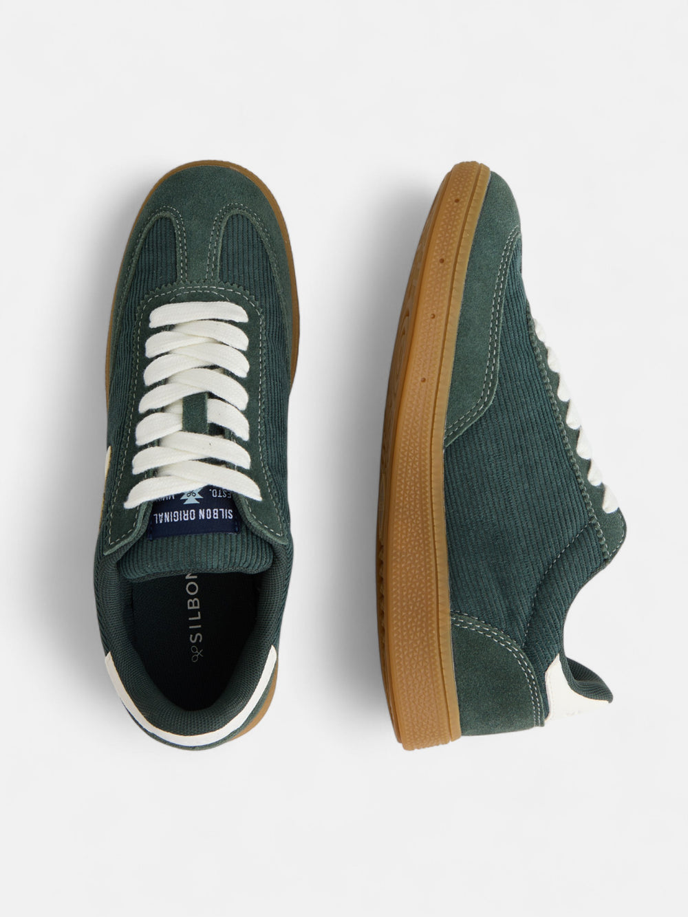 Zapatilla casual pana verde