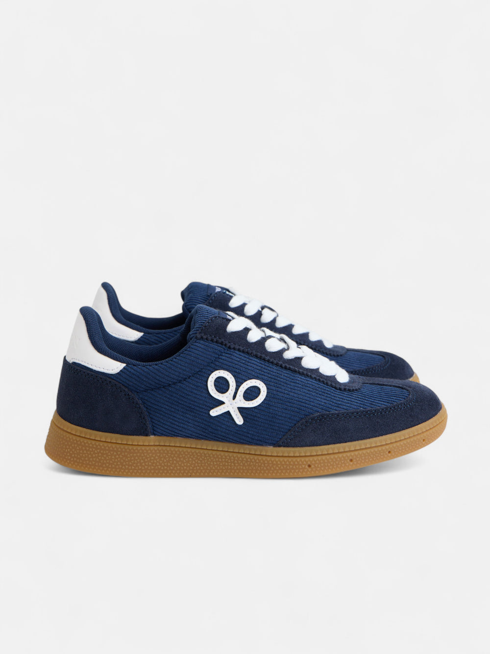 Zapatilla casual pana azul