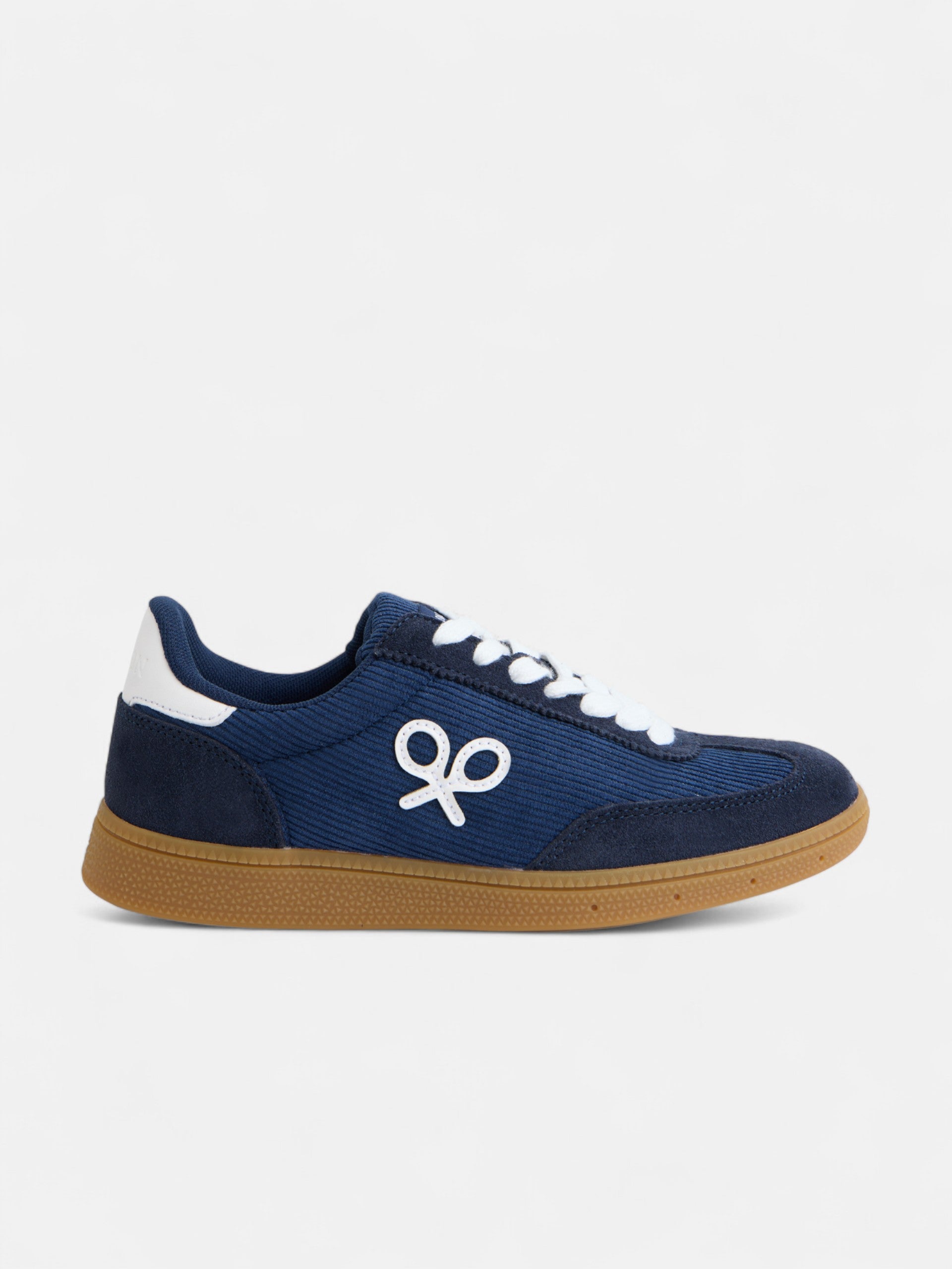 Zapatilla casual pana azul