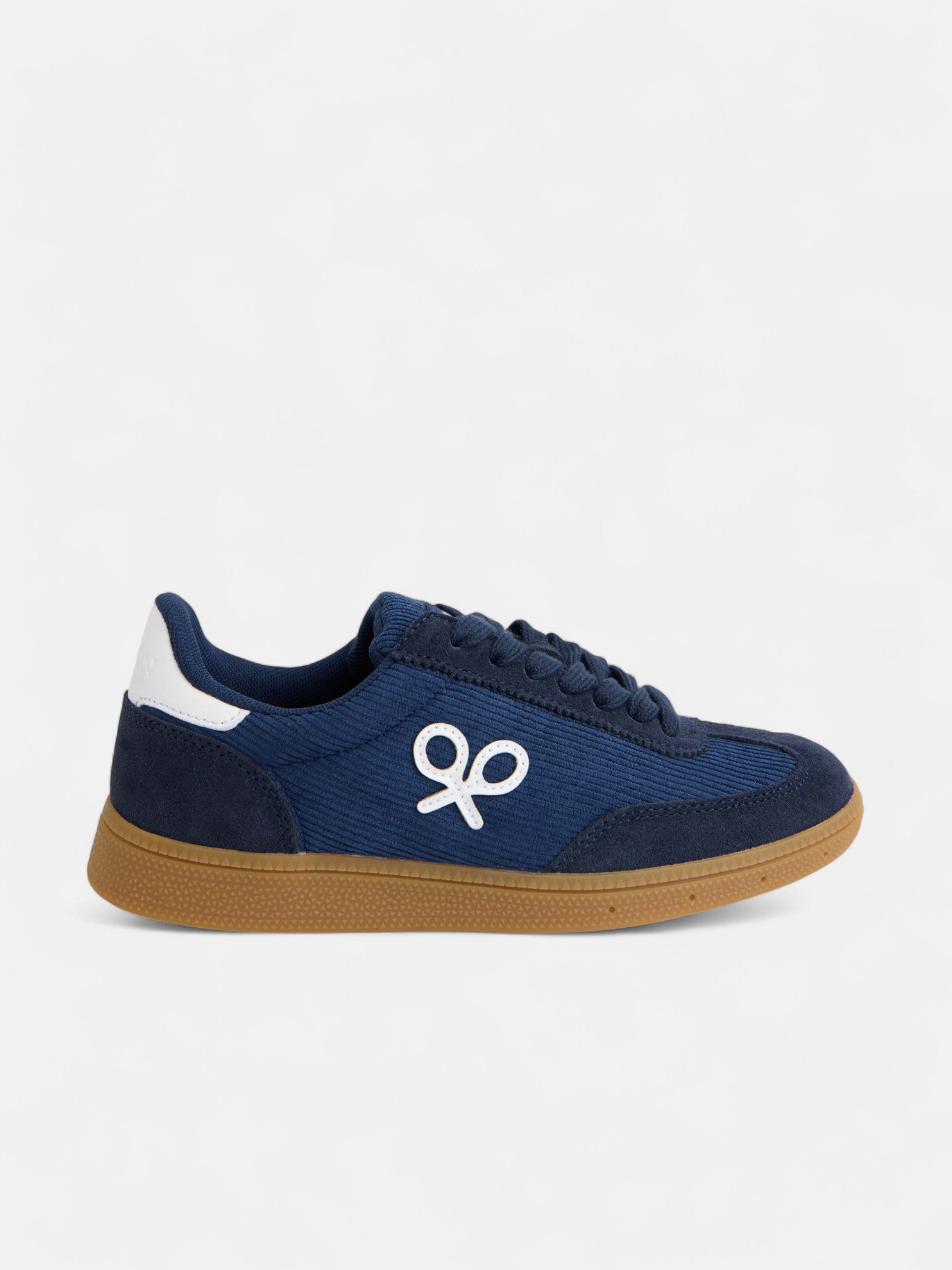 Zapatilla casual pana azul