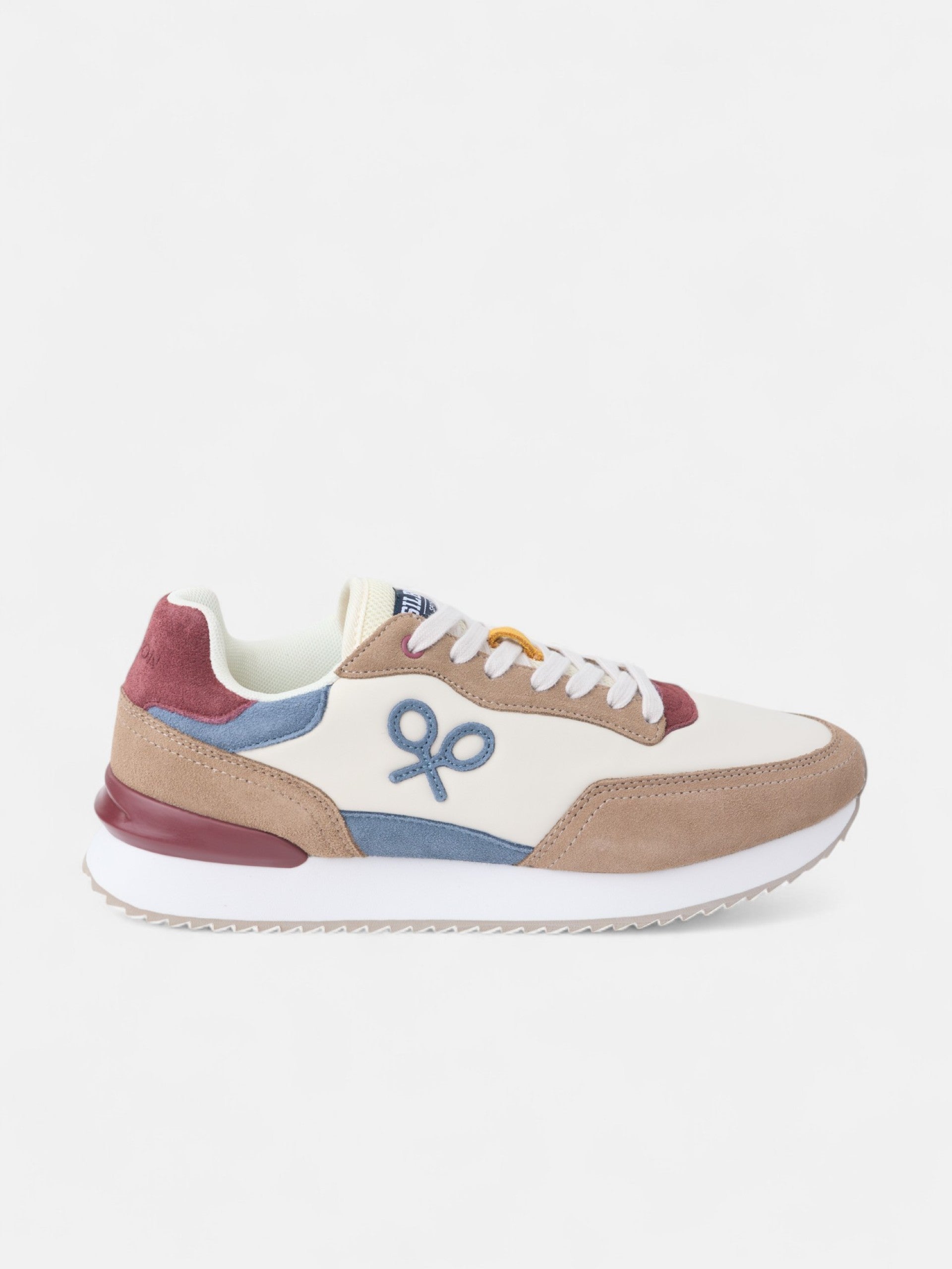 Multicolored beige running shoe