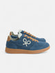 Casual blue leather sneaker