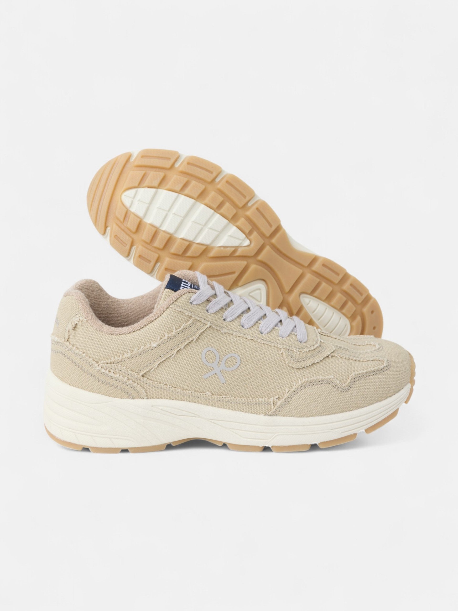 Zapatilla casual canvas beige