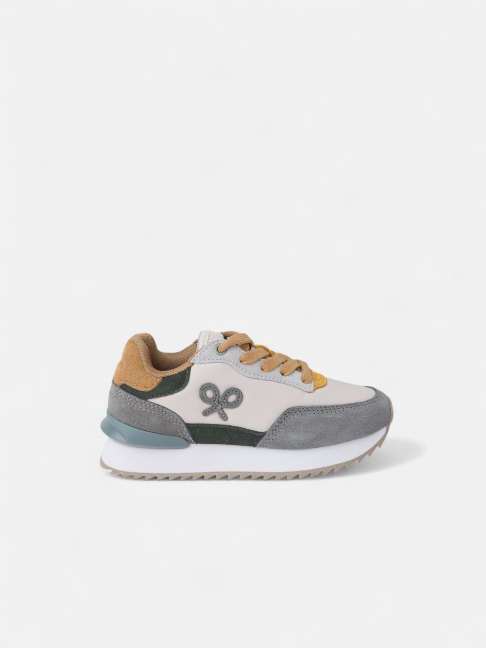 Zapatilla kids running multicolor gris