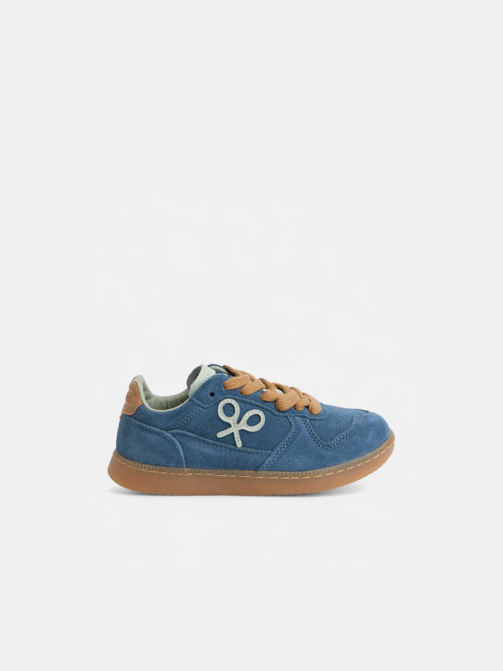 Zapatilla kids casual piel azul