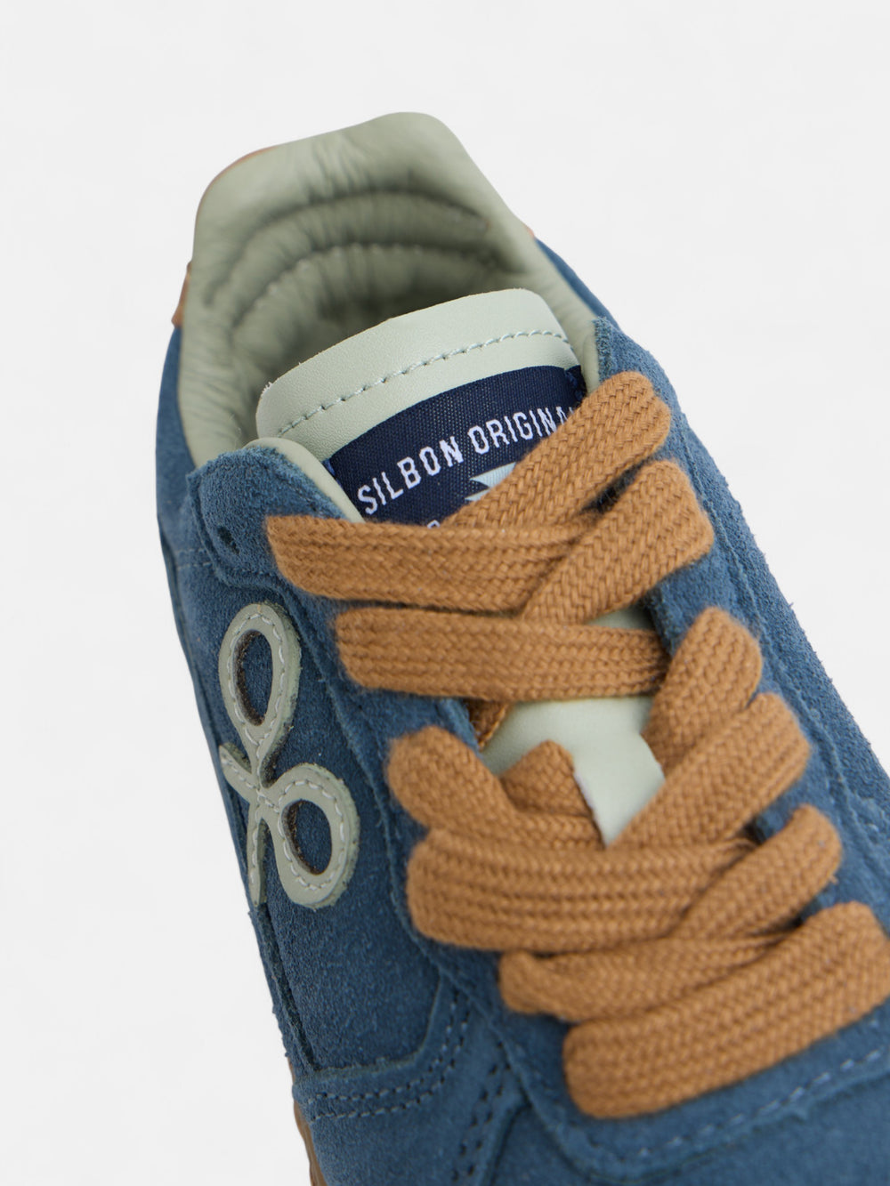 Zapatilla kids casual piel azul