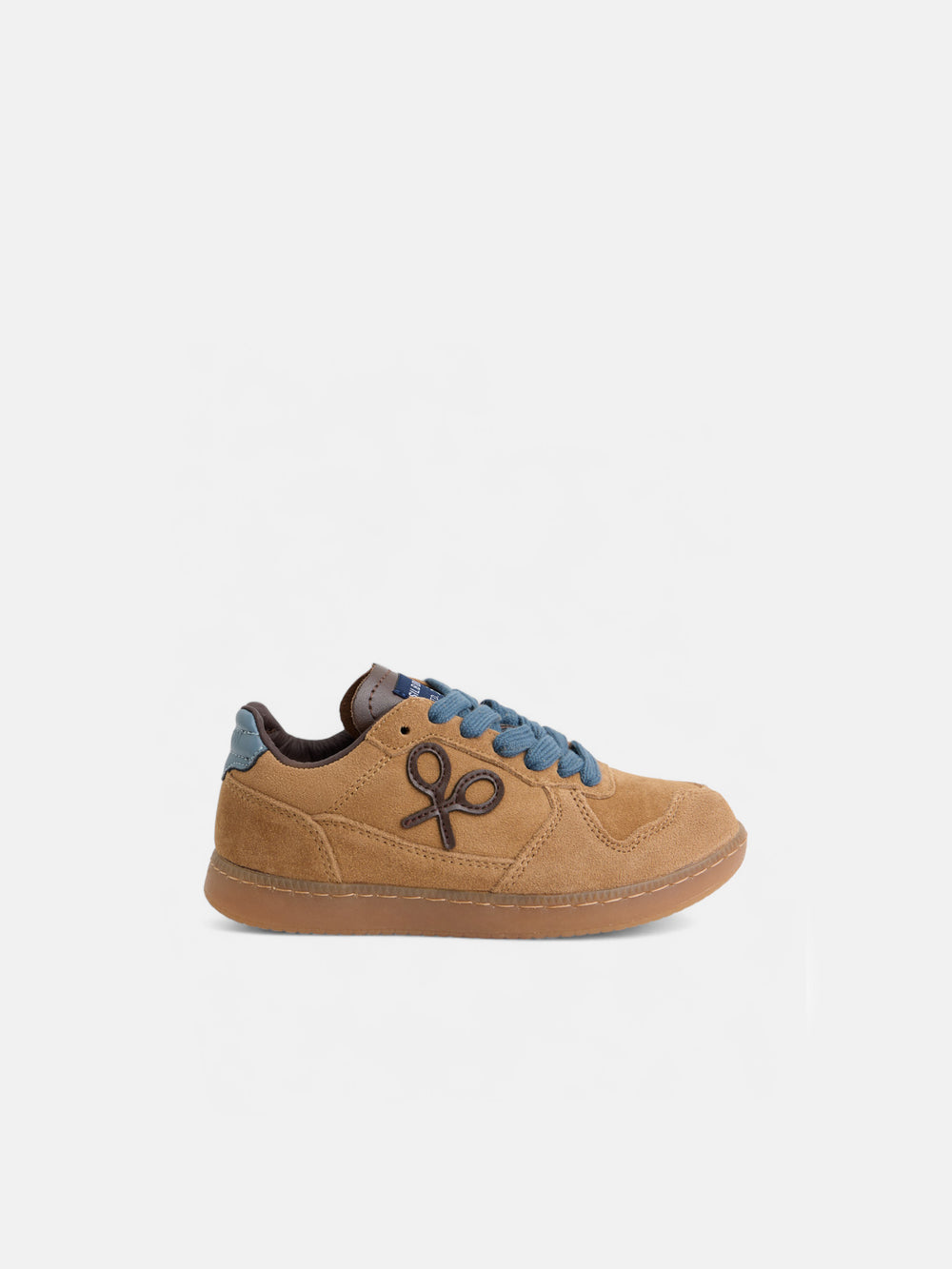 Zapatilla kids casual piel camel