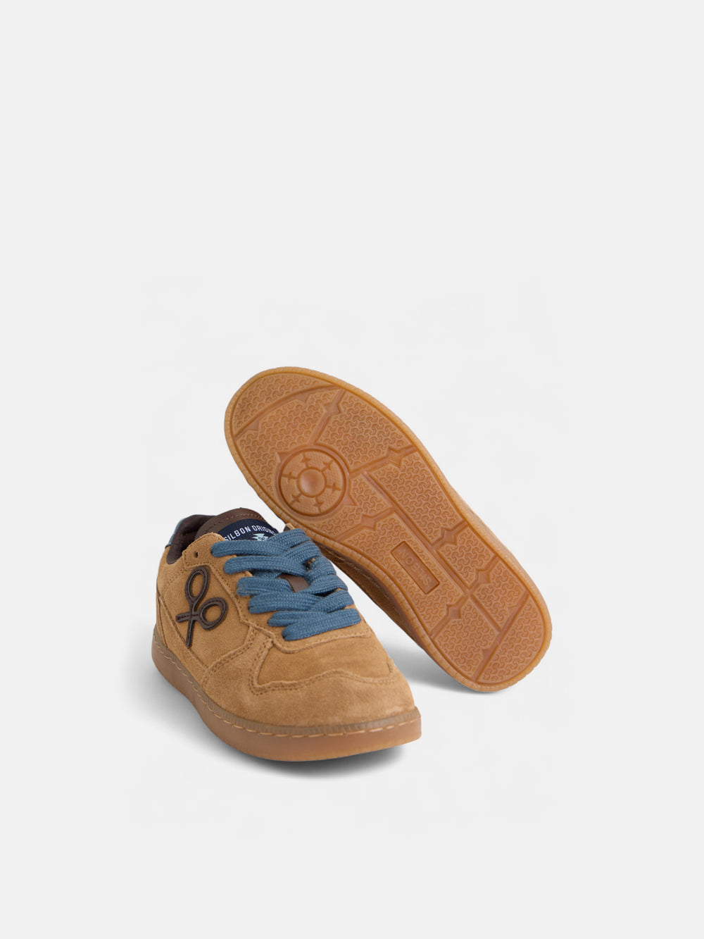 Zapatilla kids casual piel camel