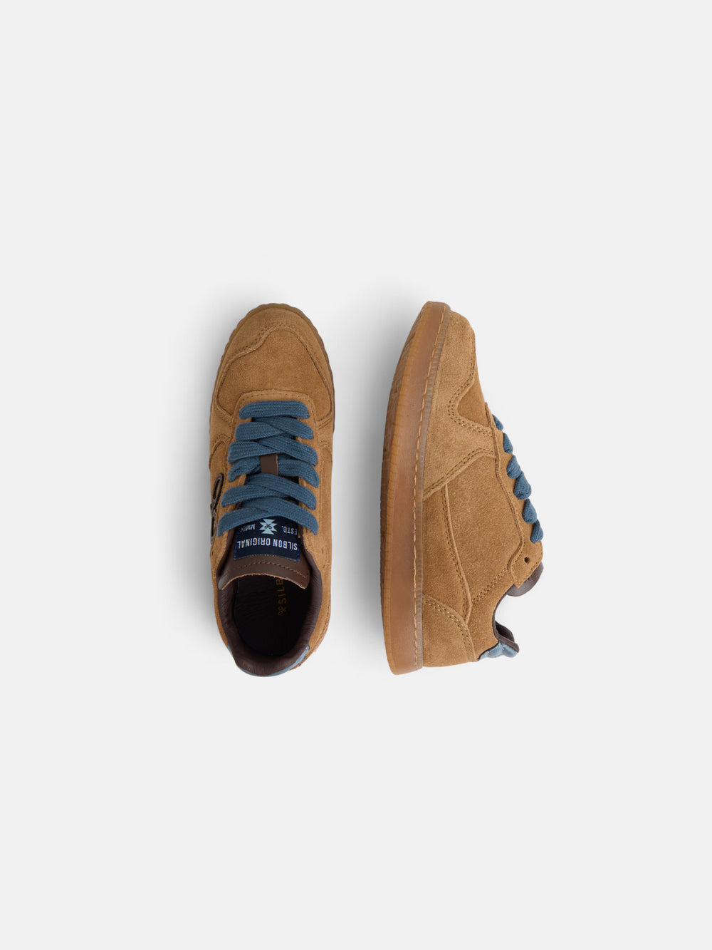 Zapatilla kids casual piel camel