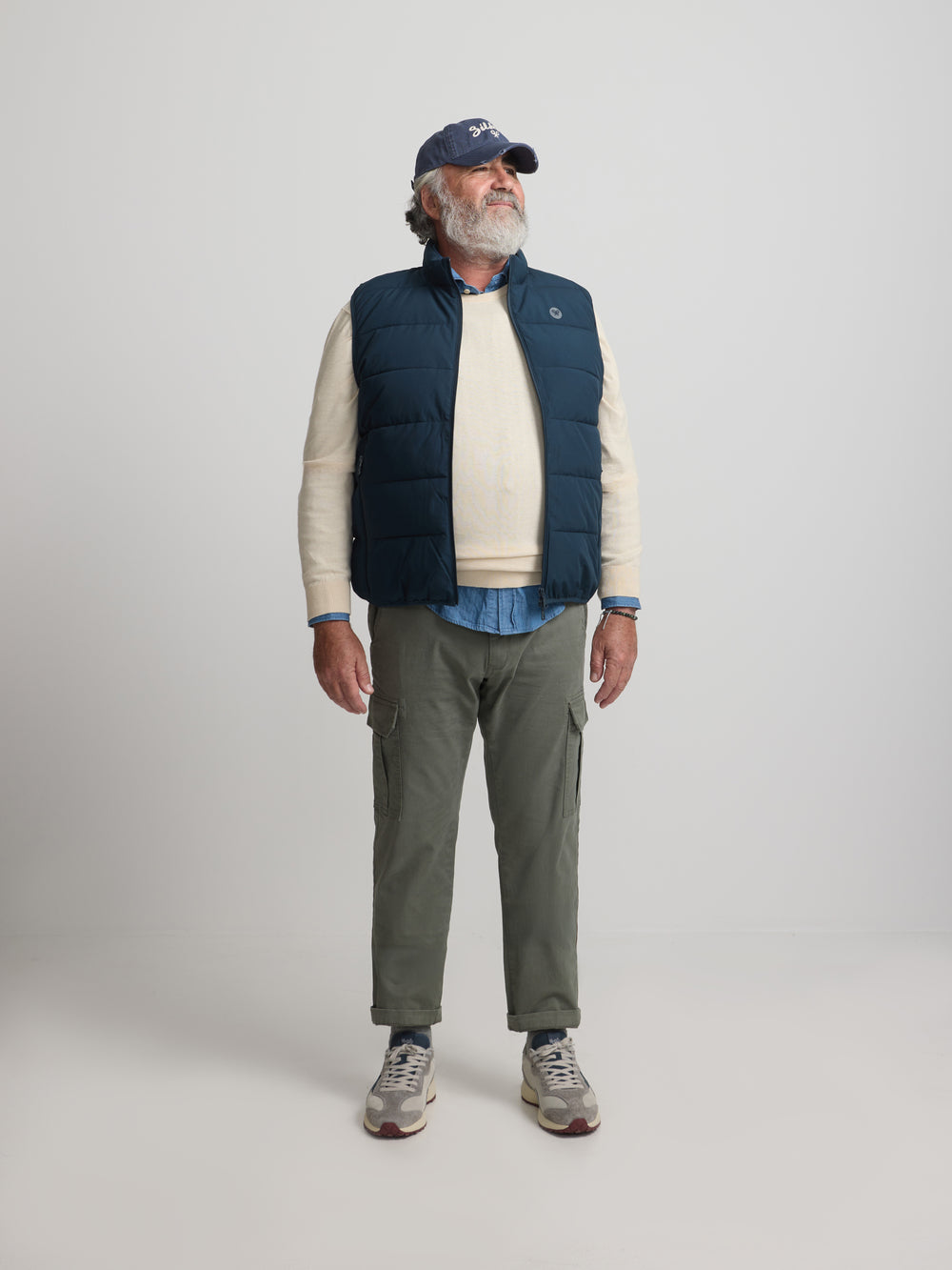 Colete clássico técnico azul-marinho