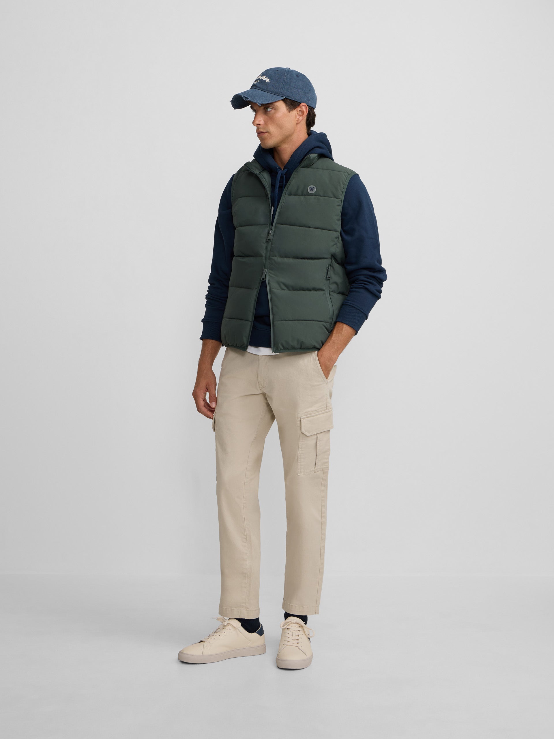 Colete clássico técnico verde