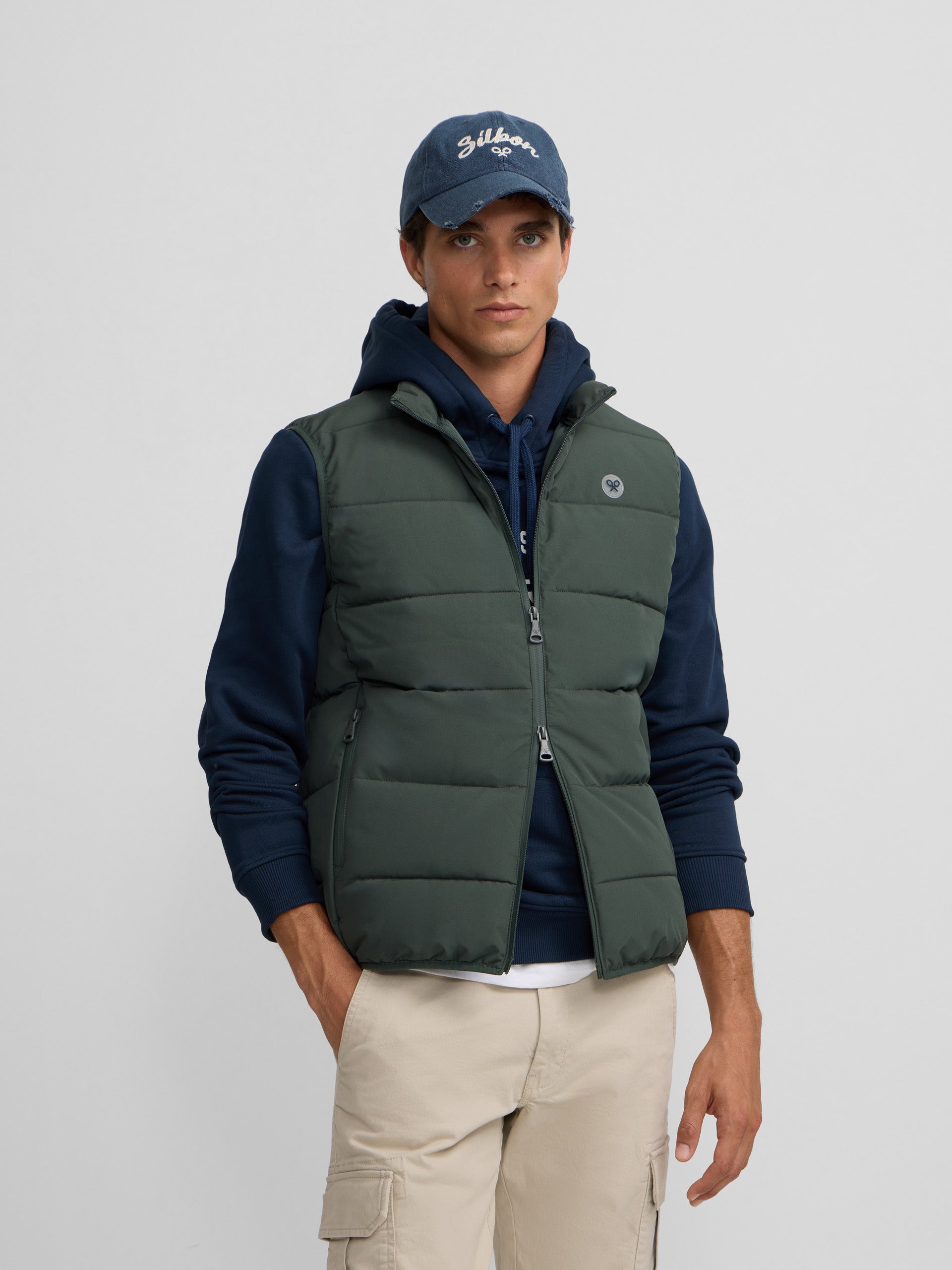 Colete clássico técnico verde