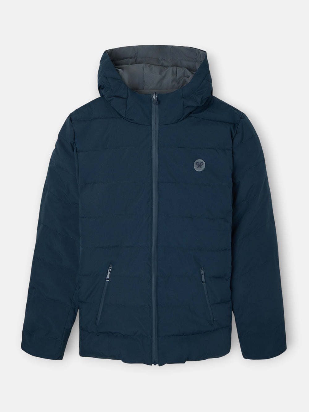 Abrigo tecnico reversible capucha gris marino