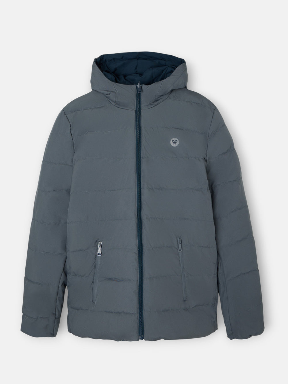 Abrigo tecnico reversible capucha gris marino