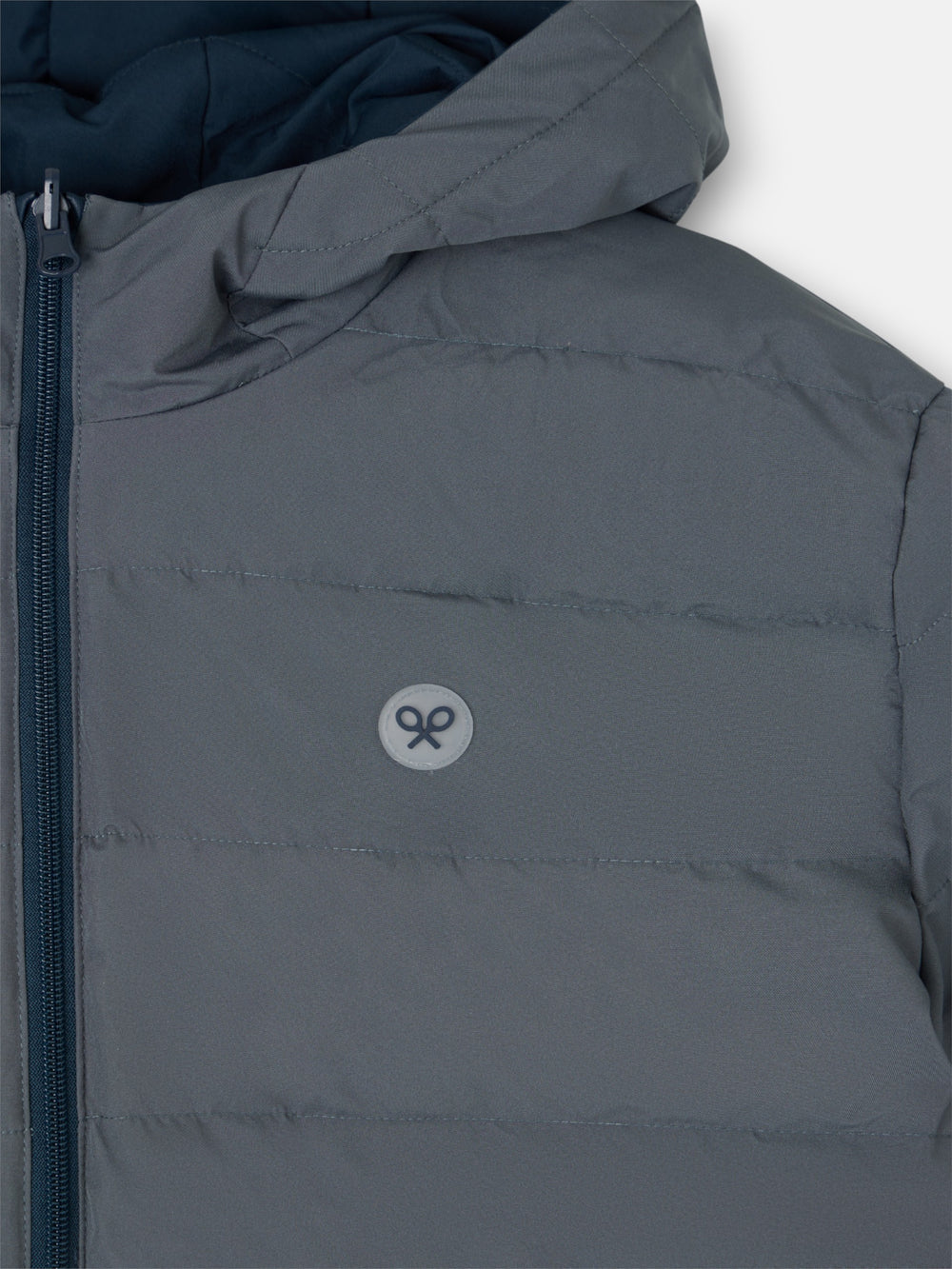 Abrigo tecnico reversible capucha gris marino