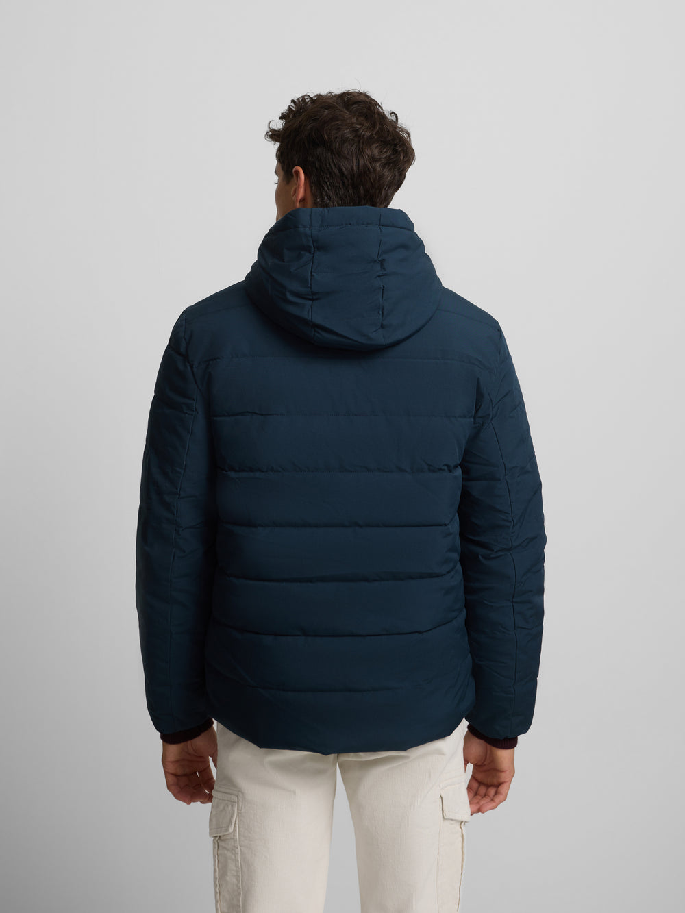 Abrigo tecnico reversible capucha gris marino