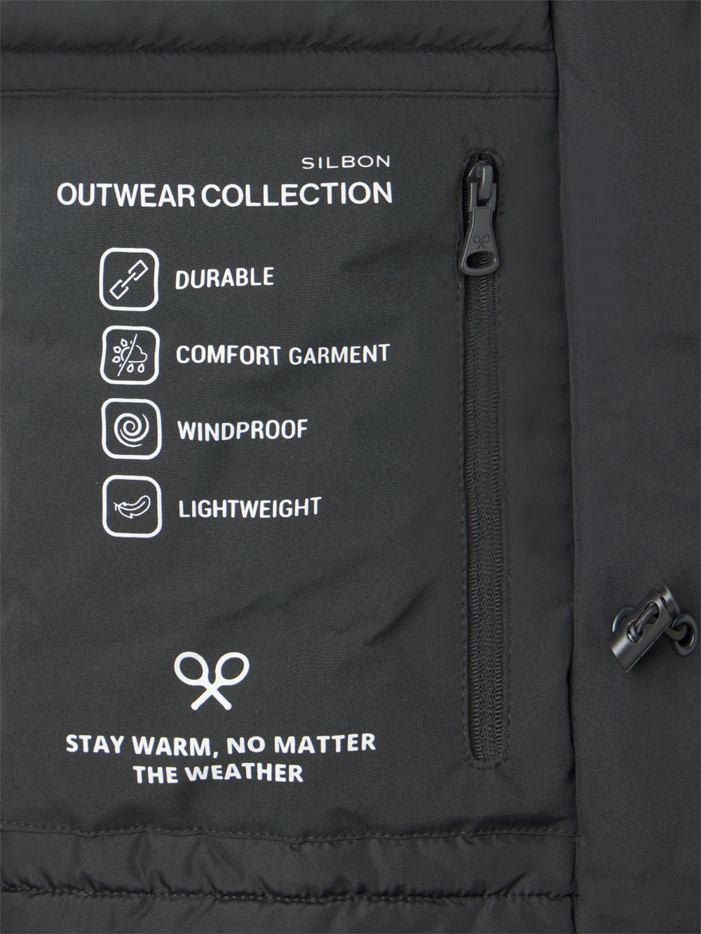 Long technical coat with green hood