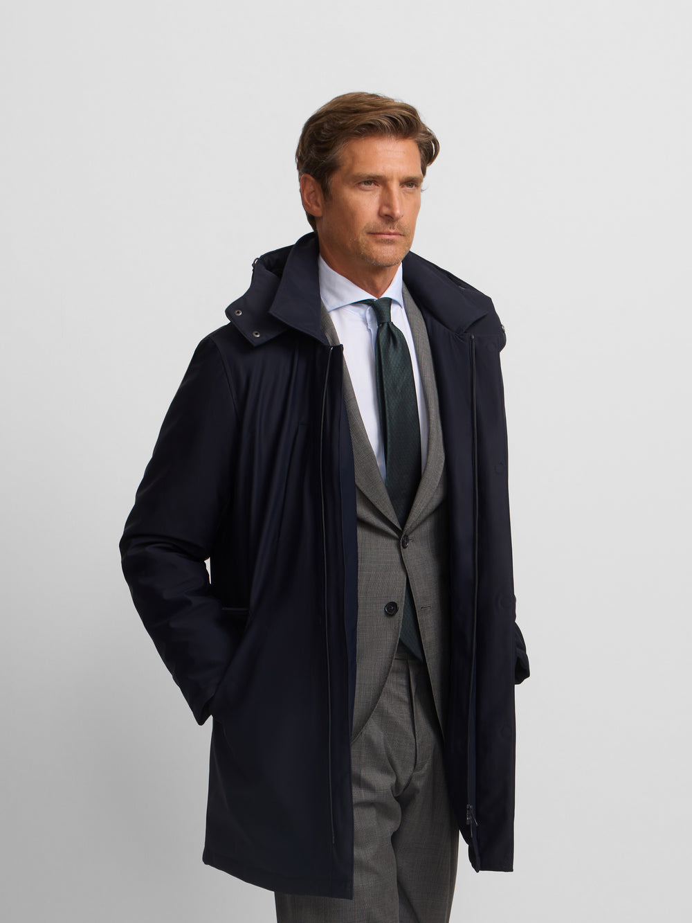 Parka tecnica tailoring azul marino