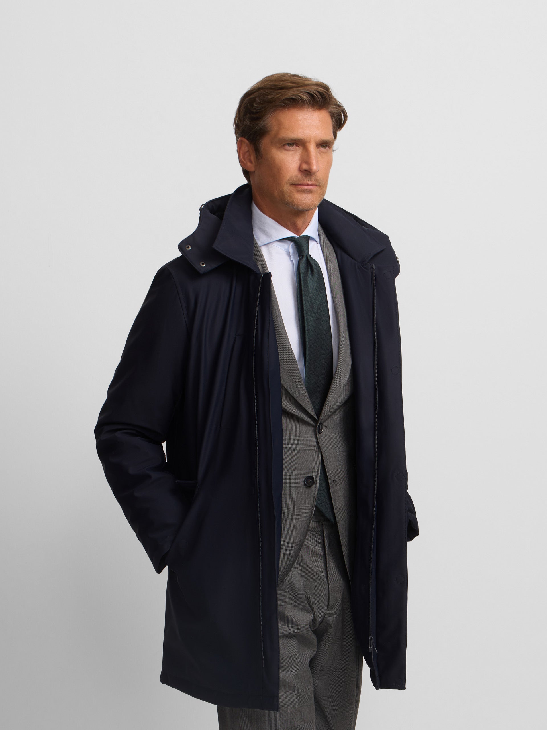 Parka tecnica tailoring azul marino