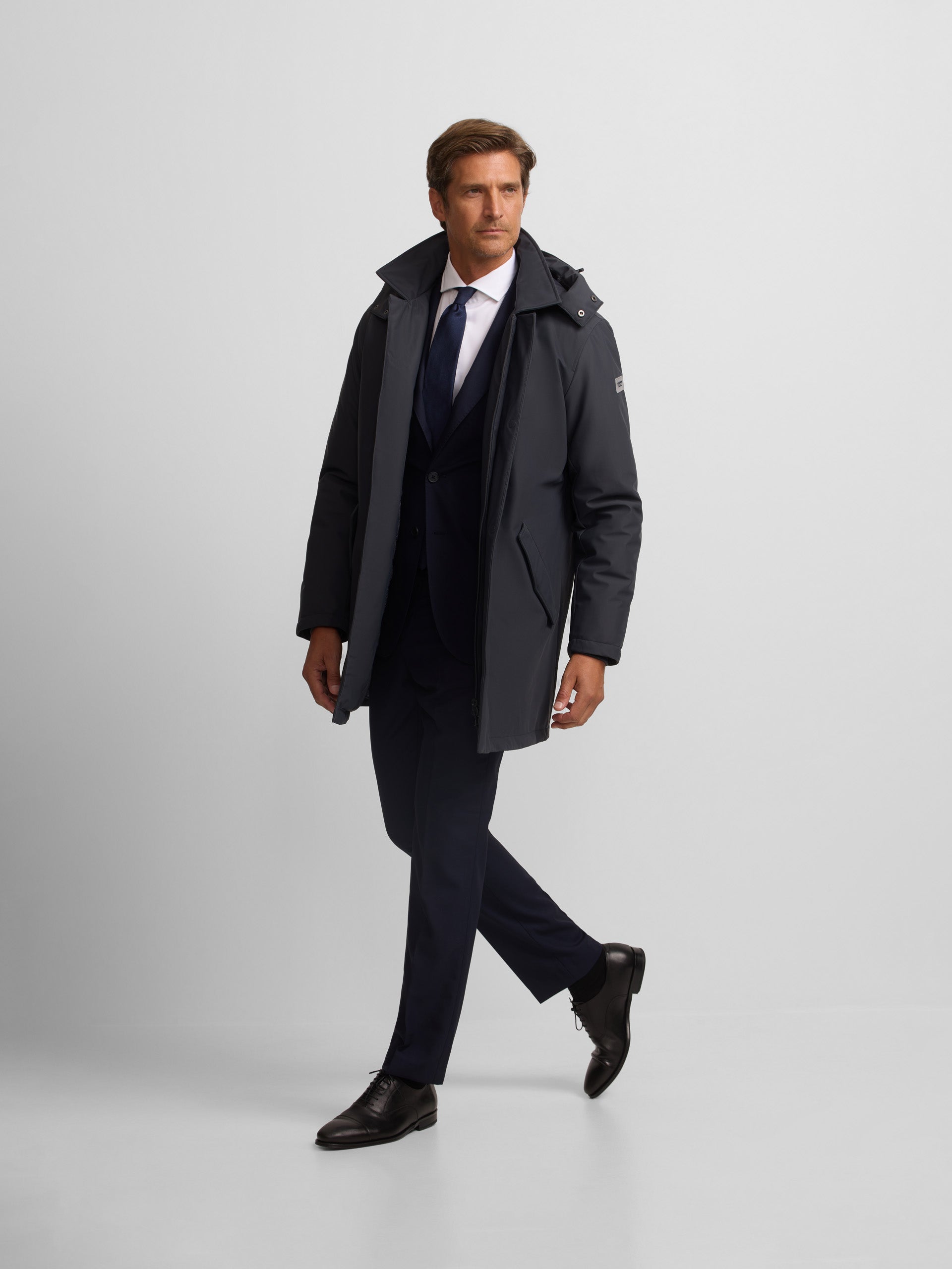 parka technique gris foncé sur mesure