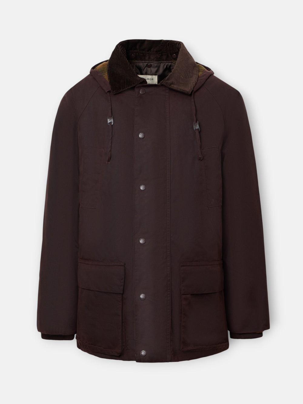 Manteau ciré marron foncé classique