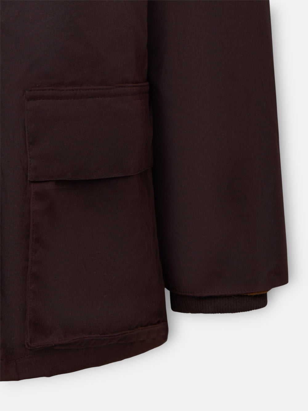 Manteau ciré marron foncé classique