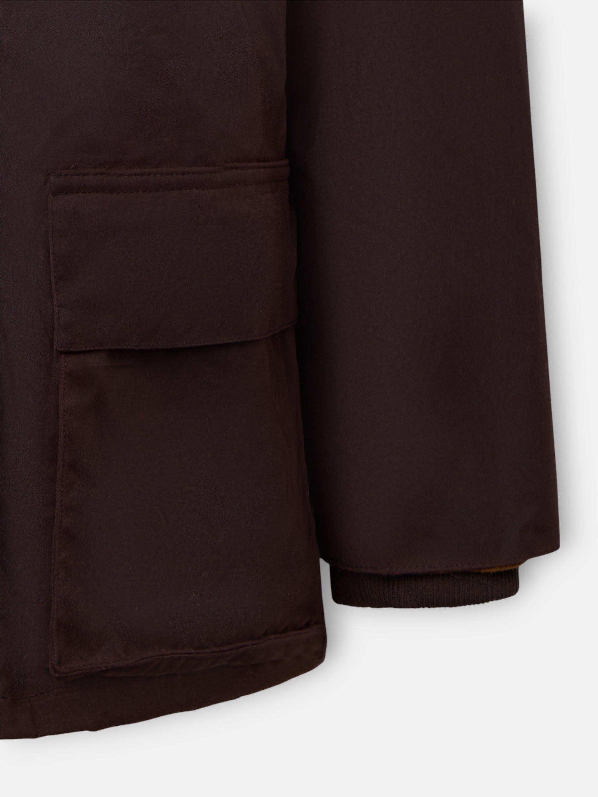 Manteau ciré marron foncé classique