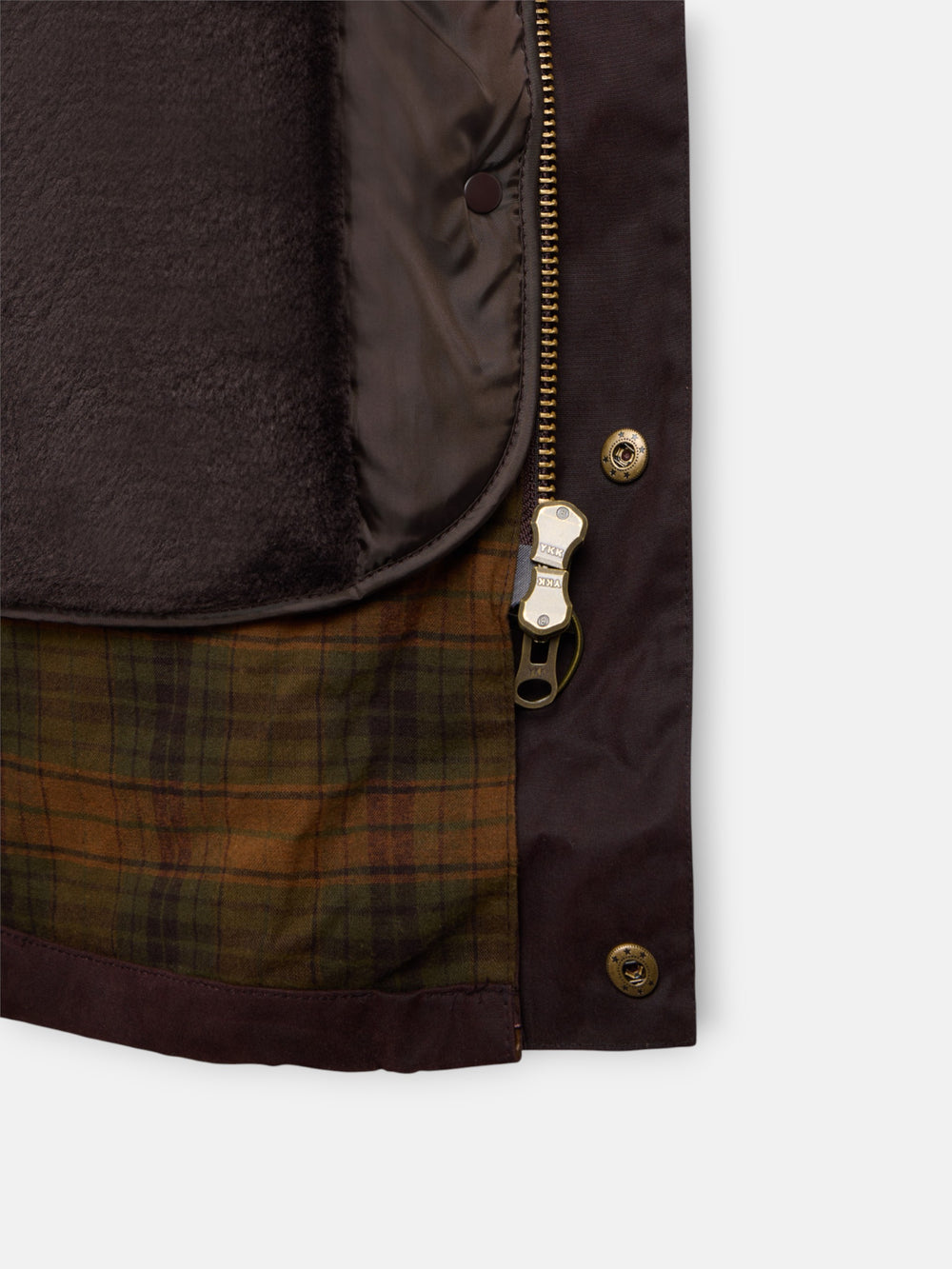 Manteau ciré marron foncé classique