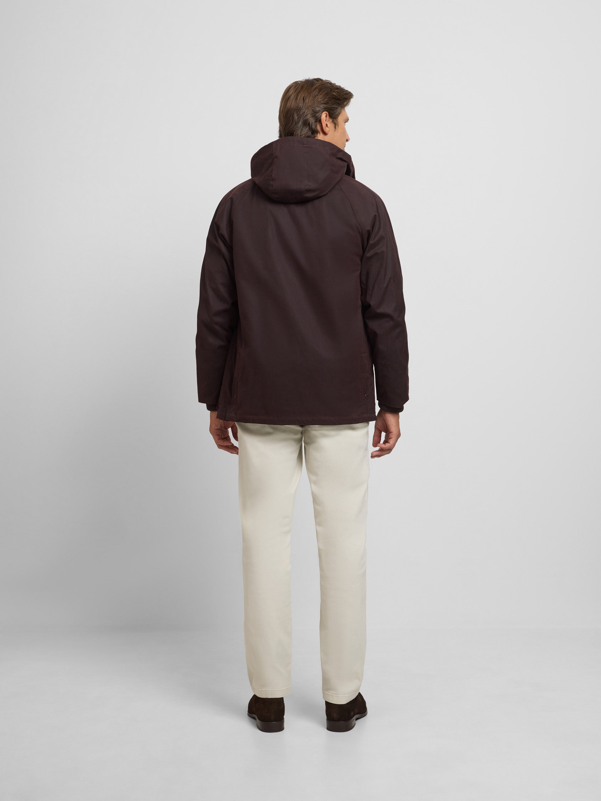 Manteau ciré marron foncé classique