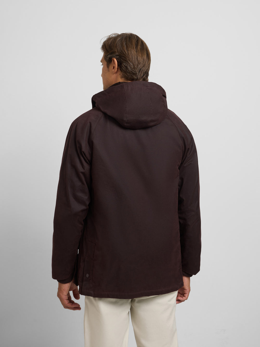 Manteau ciré marron foncé classique
