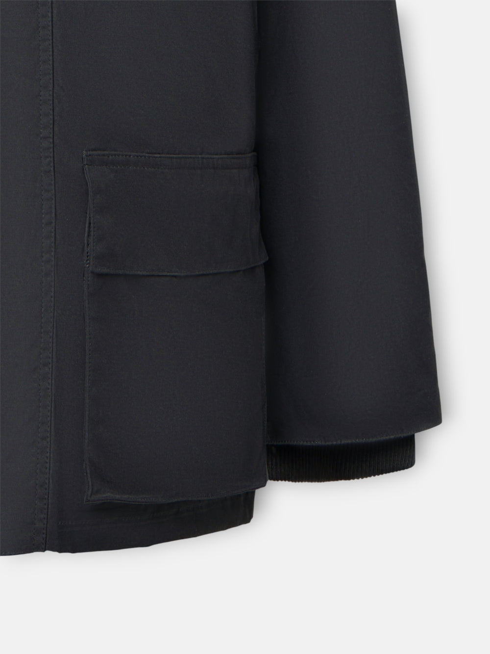 Classic grey-blue waxed coat