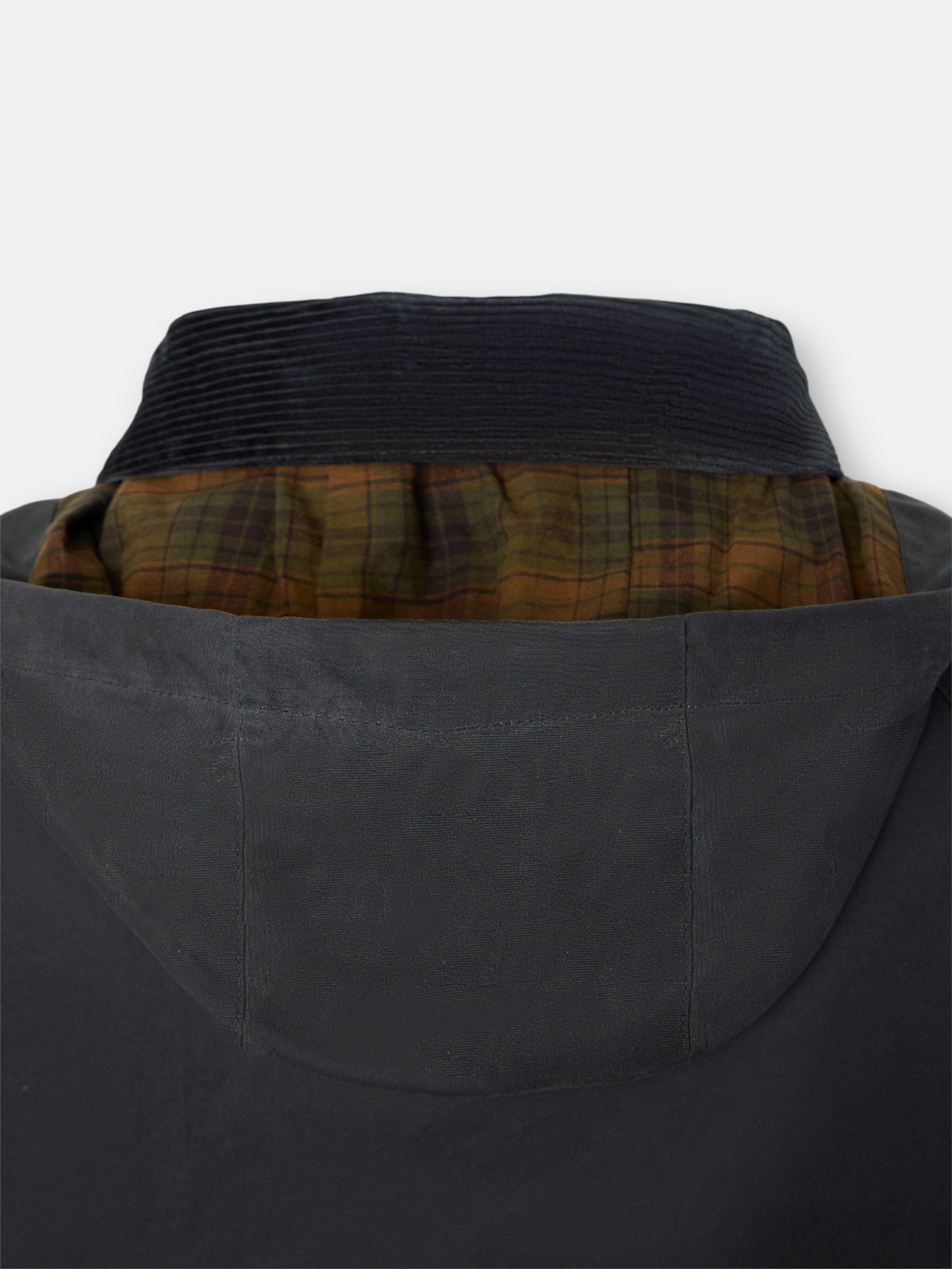 Abrigo clasico encerado gris azul