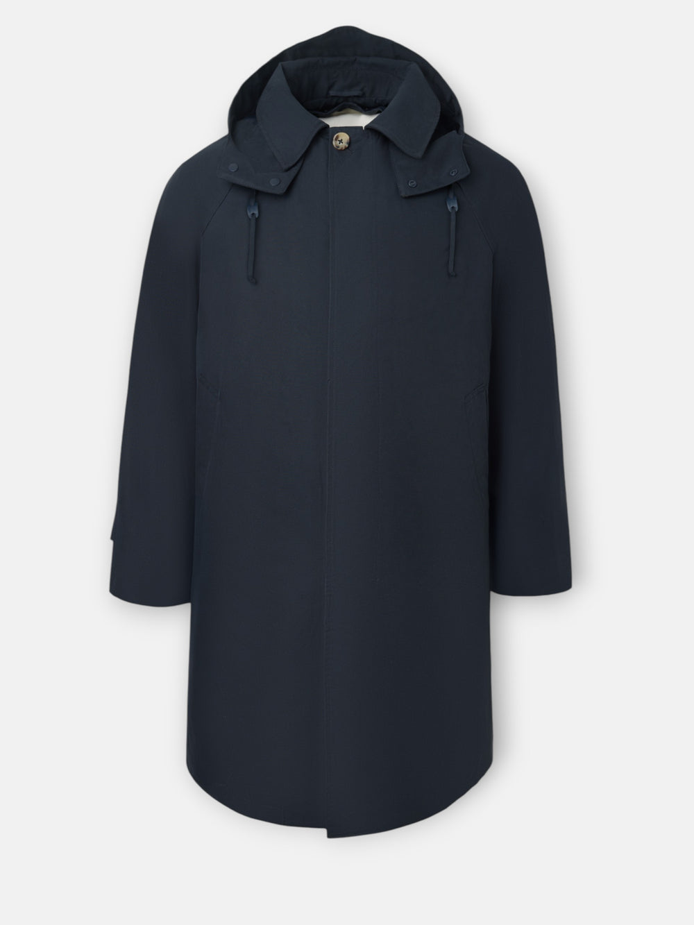 Navy blue trench coat