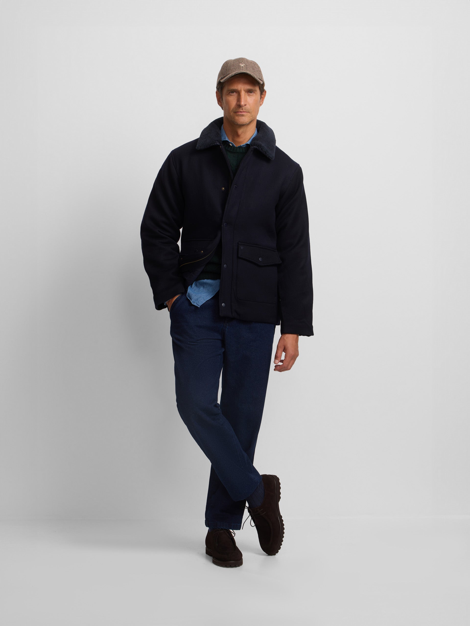 Classic navy blue jacket