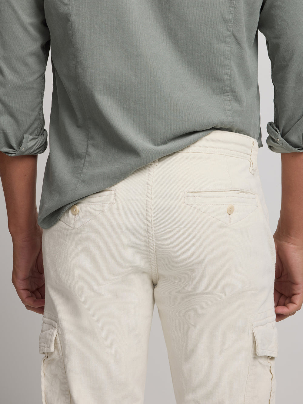 Stone corduroy cargo sport pants