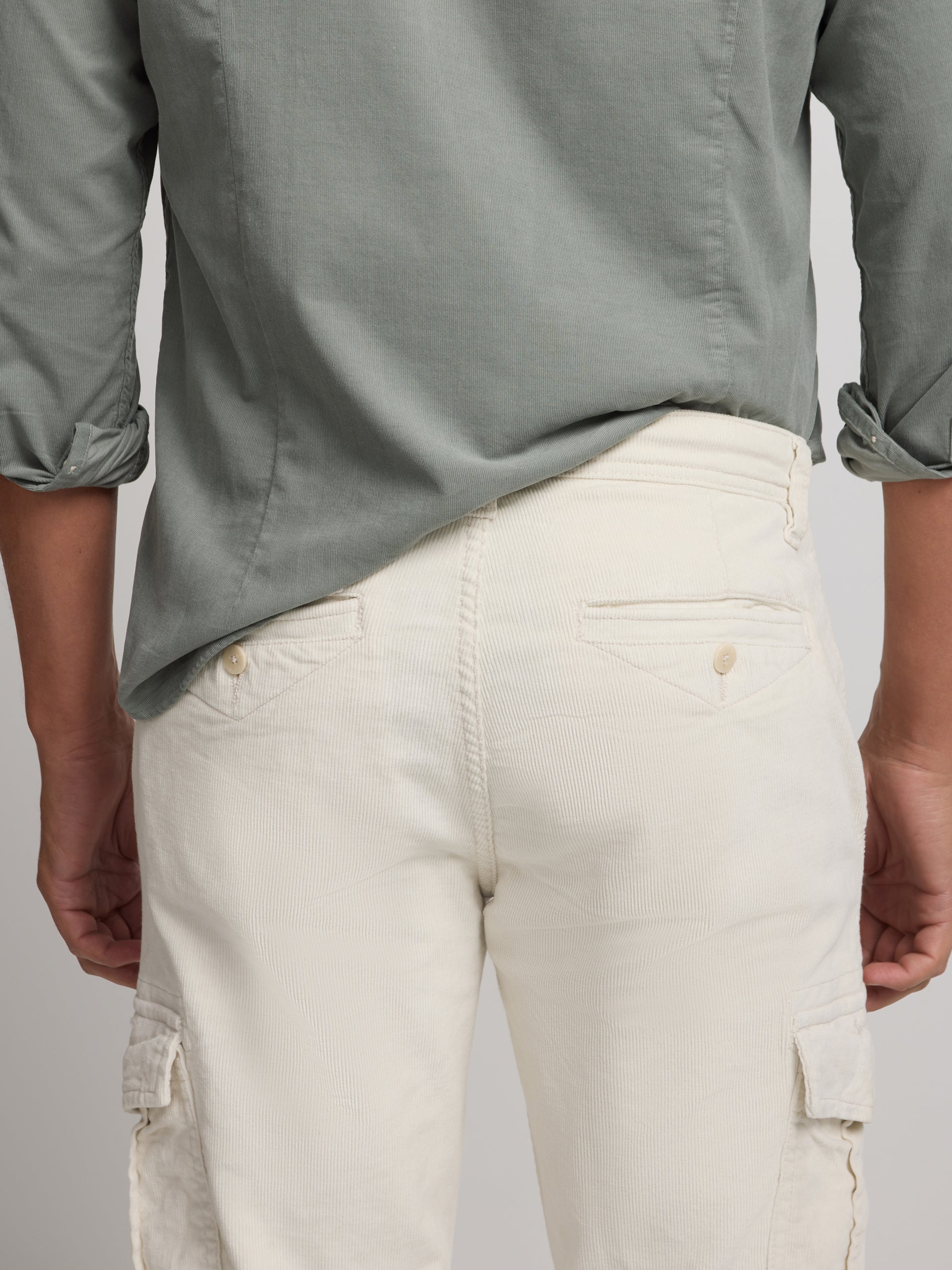 Stone corduroy cargo sport pants