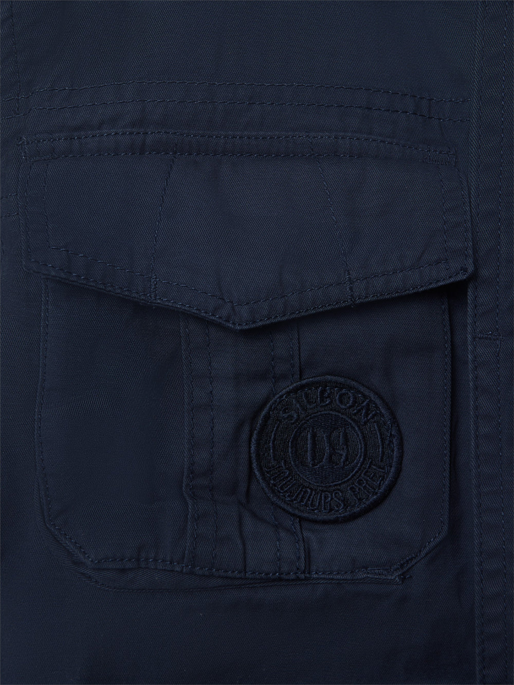 Veste militaire à patchs de teinture bleu marine