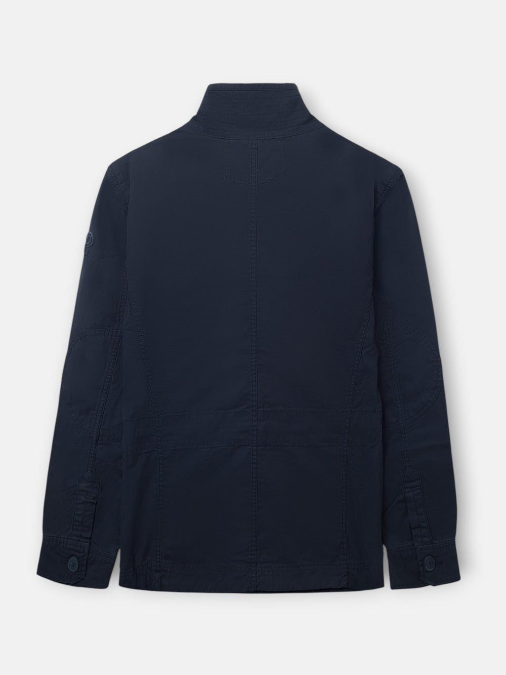 Veste militaire à patchs de teinture bleu marine