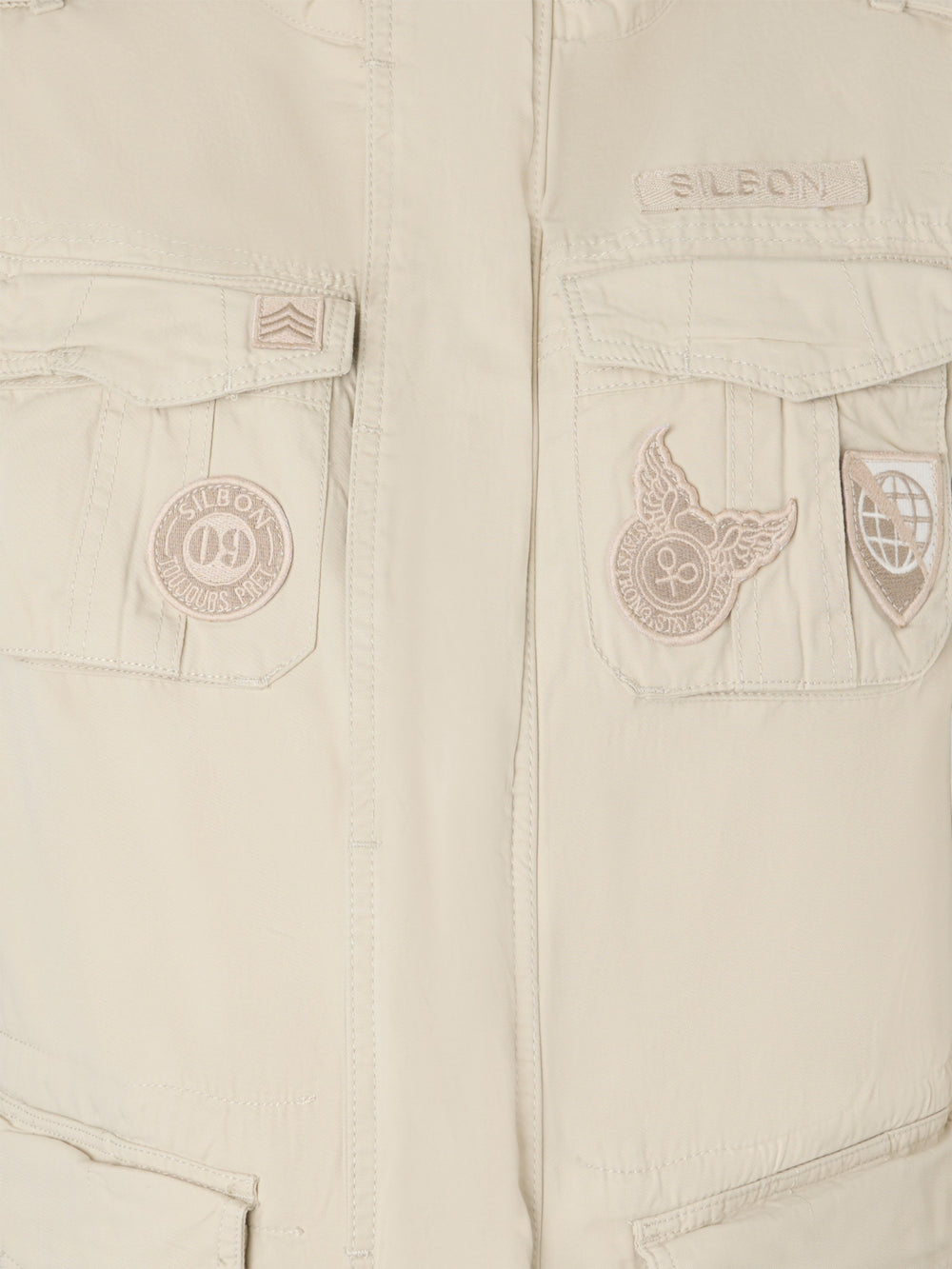 Chaqueta militar parches dye beige