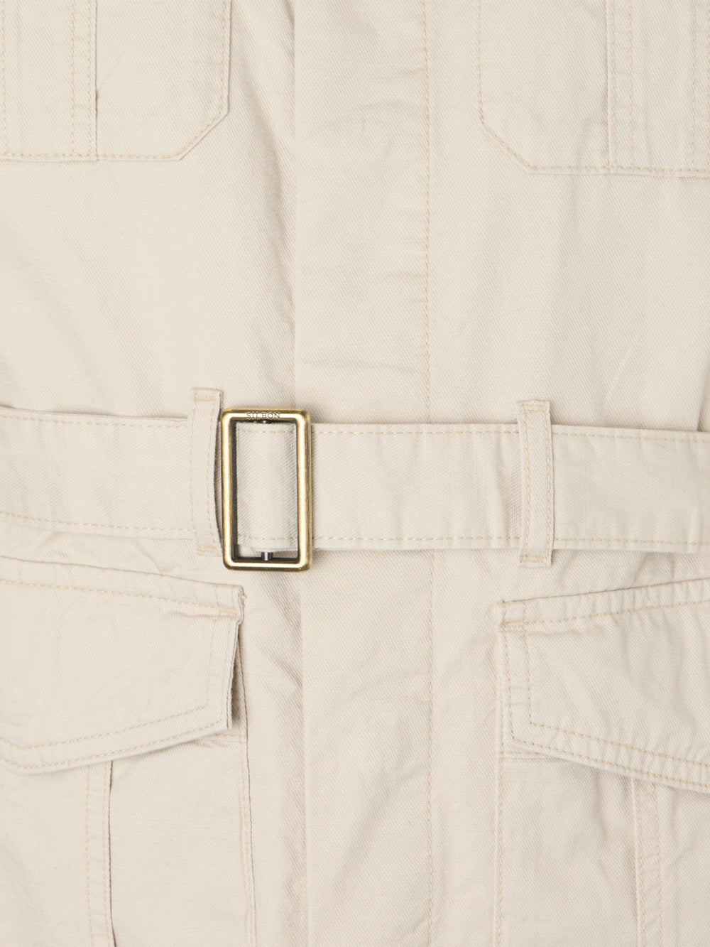 Casaco bege com cinto