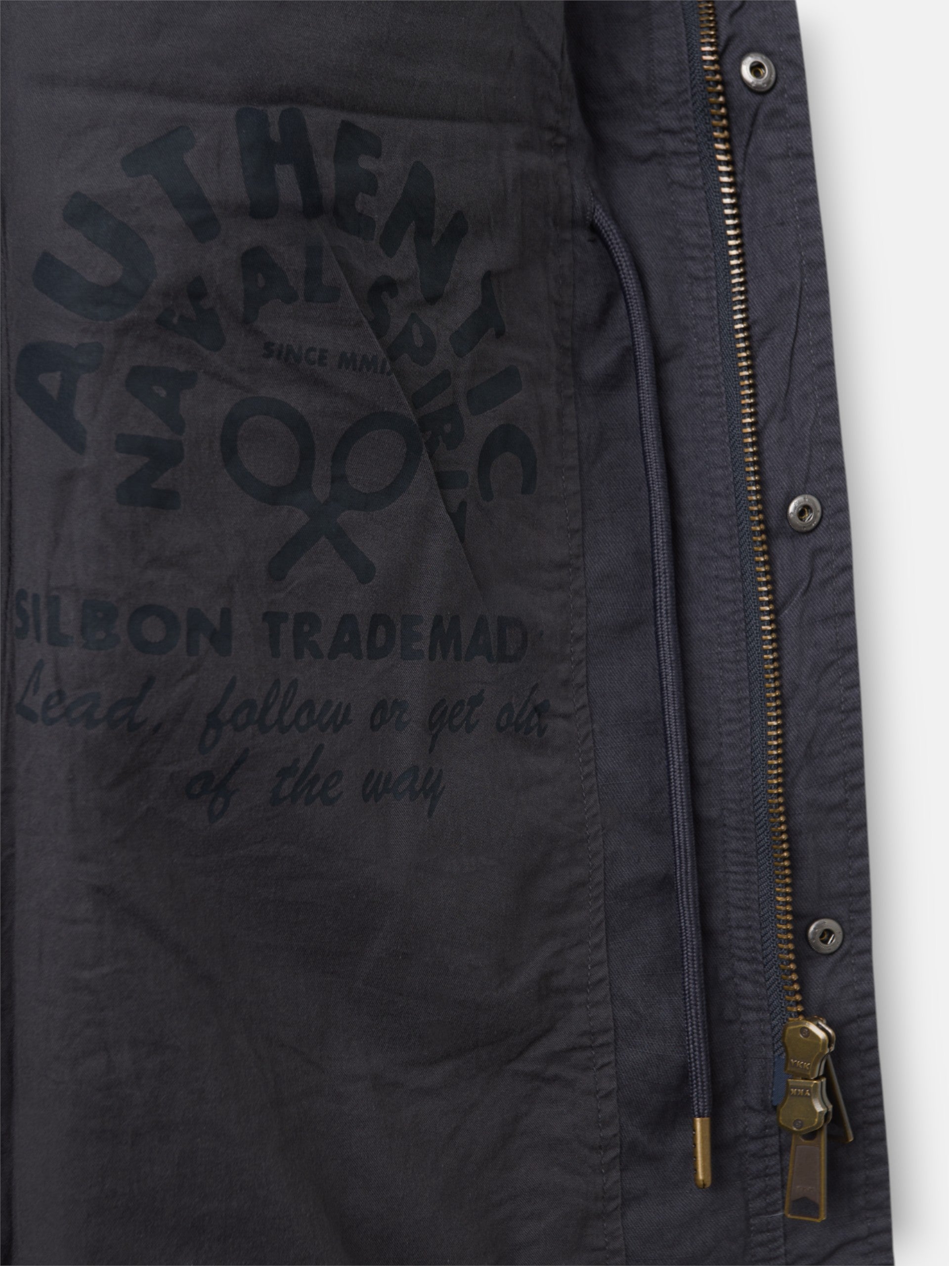 Parka casual azul marino