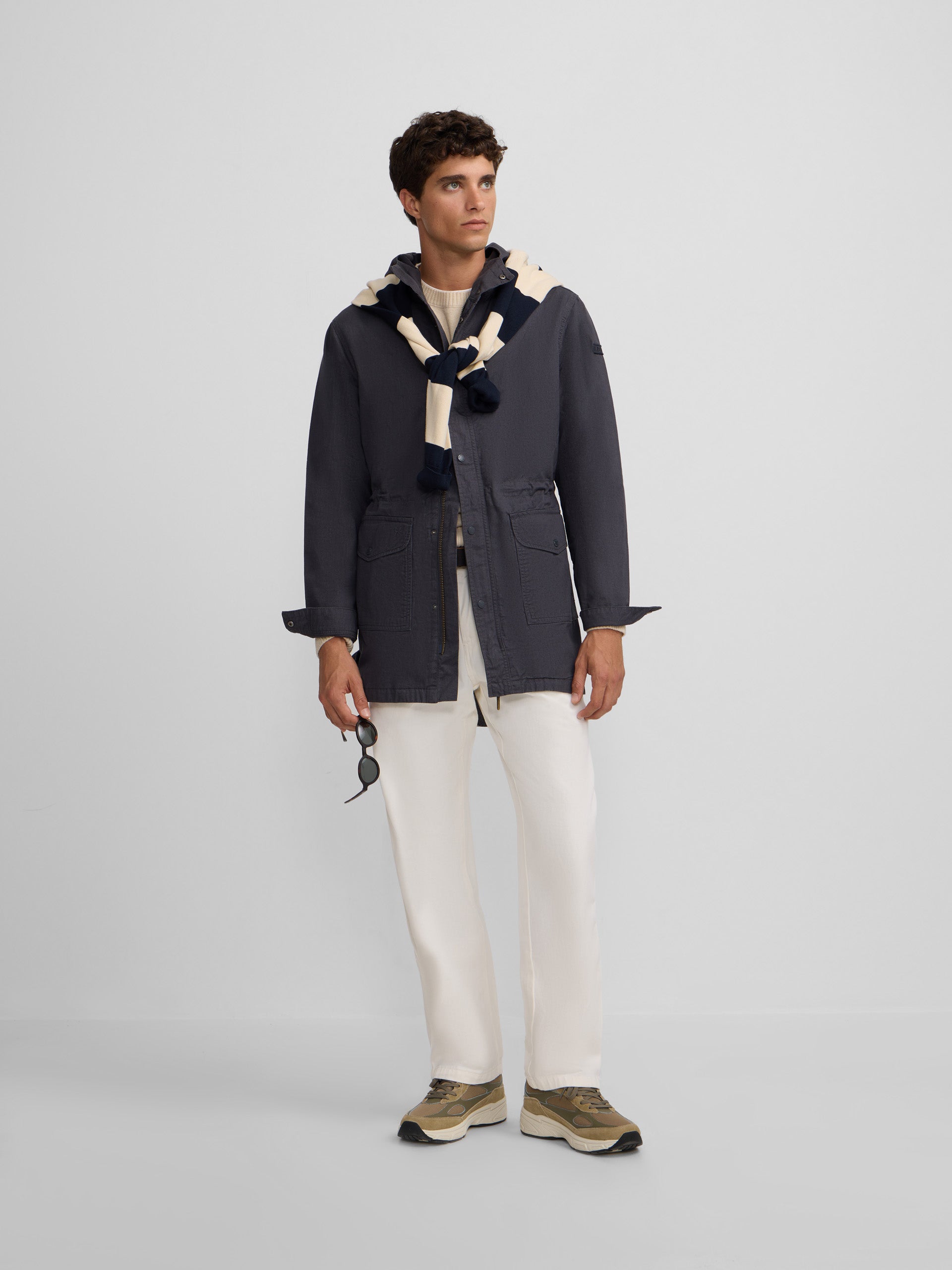 Parka casual azul marino