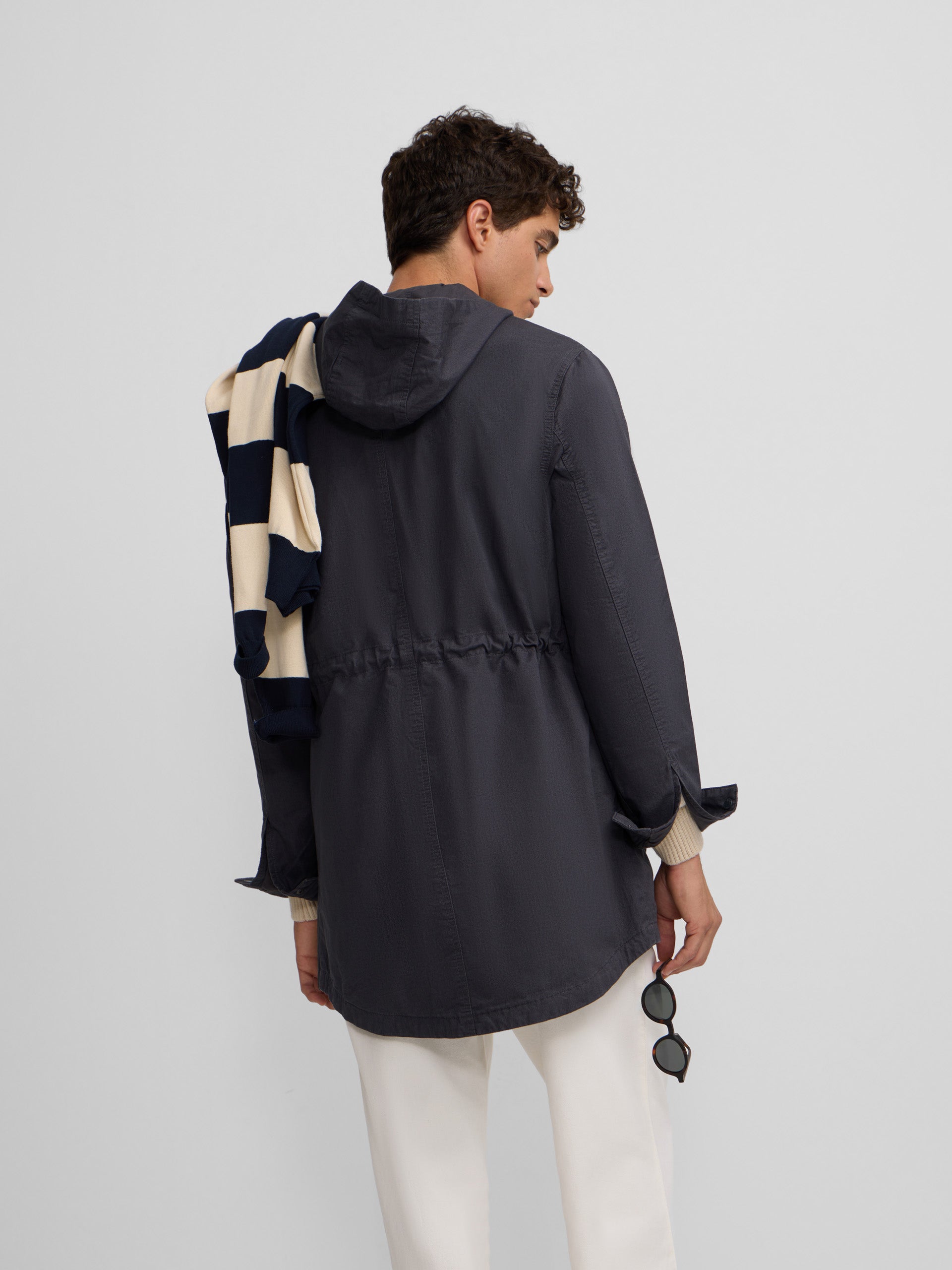 Parka casual azul marino