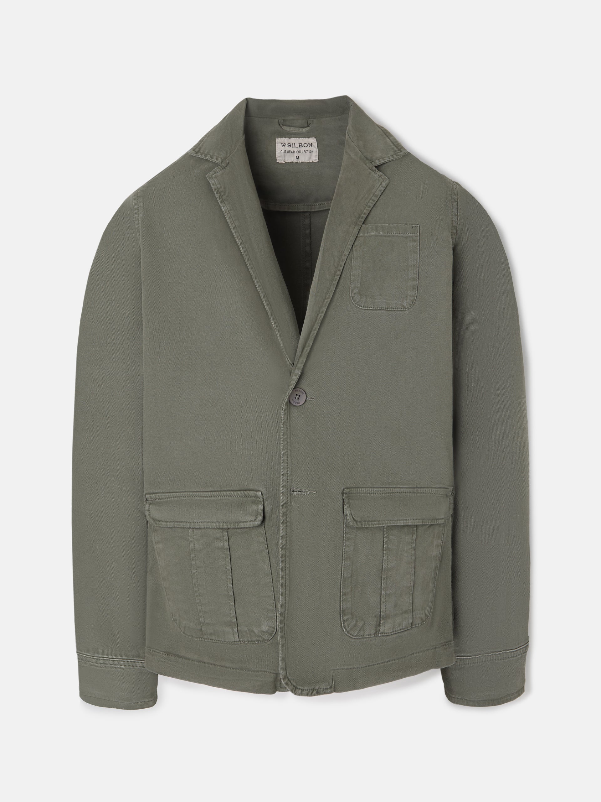 Casual green semi-blazer