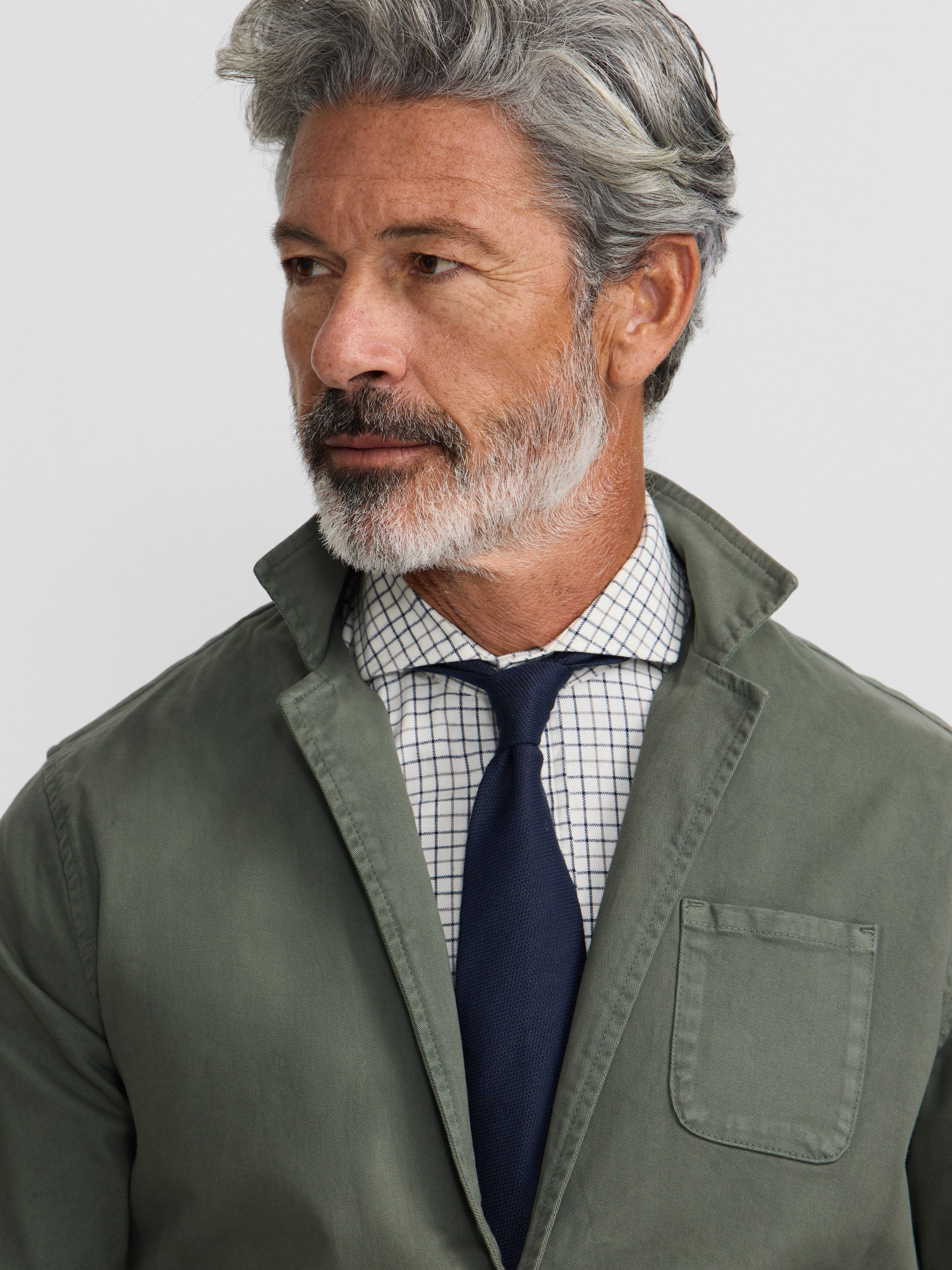 Casual green semi-blazer